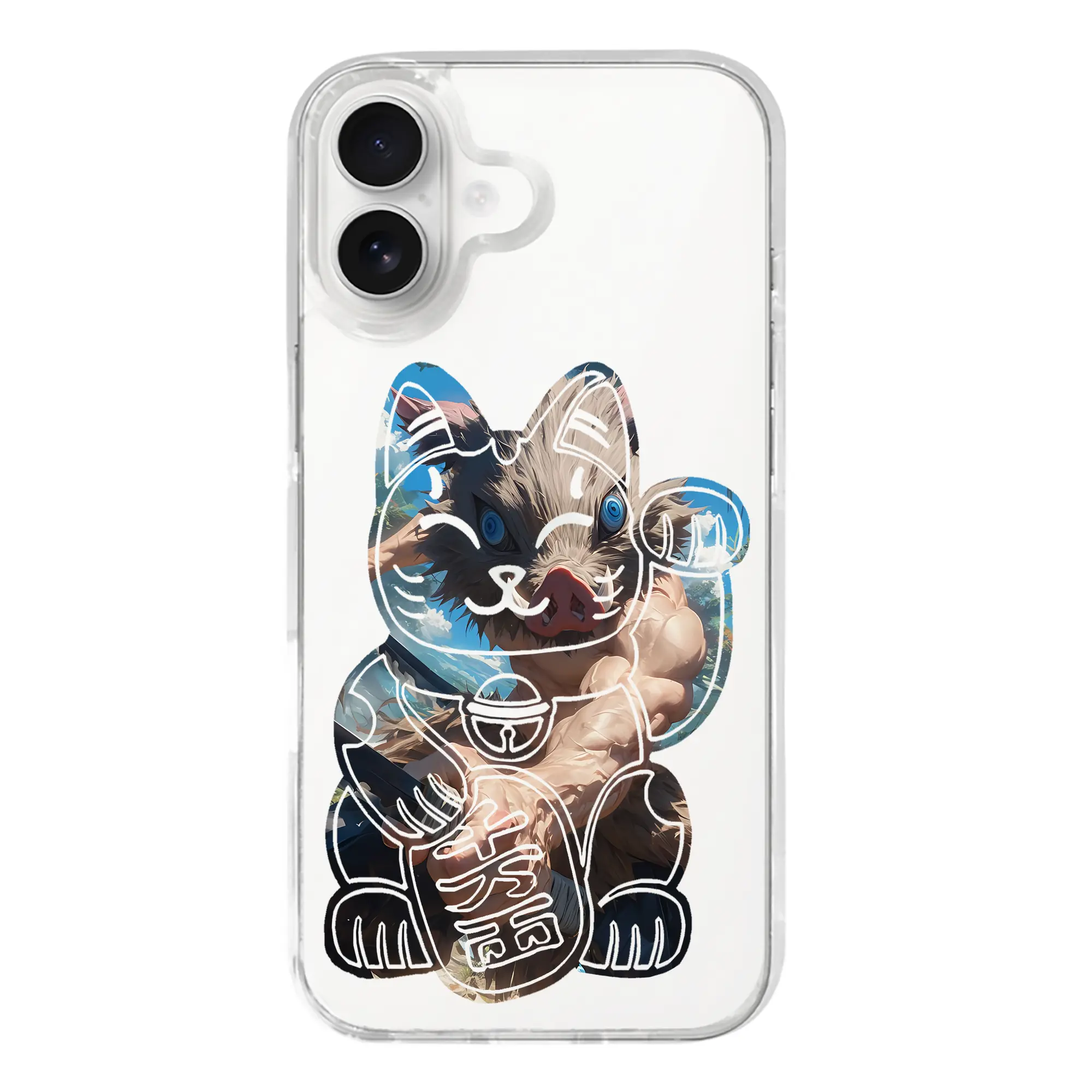 鬼滅の刃 グッズ,嘴平 伊之助 - iPhone 17シリーズ 透明スマホケース – 薄型・耐衝撃・精密フィット保護カバー